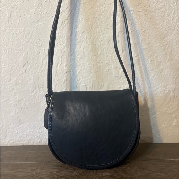 Vintage Coach Navy Blue Pulley Bag 9240 - Picture 4 of 16